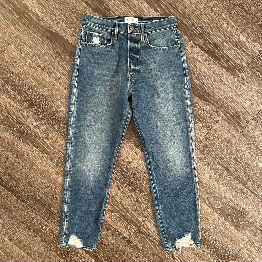 FRAME DENIM Le Original High Rise Rigid Denim Jeans Angeles Sand